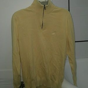 partial turtle neck vintage nautica quarter zip